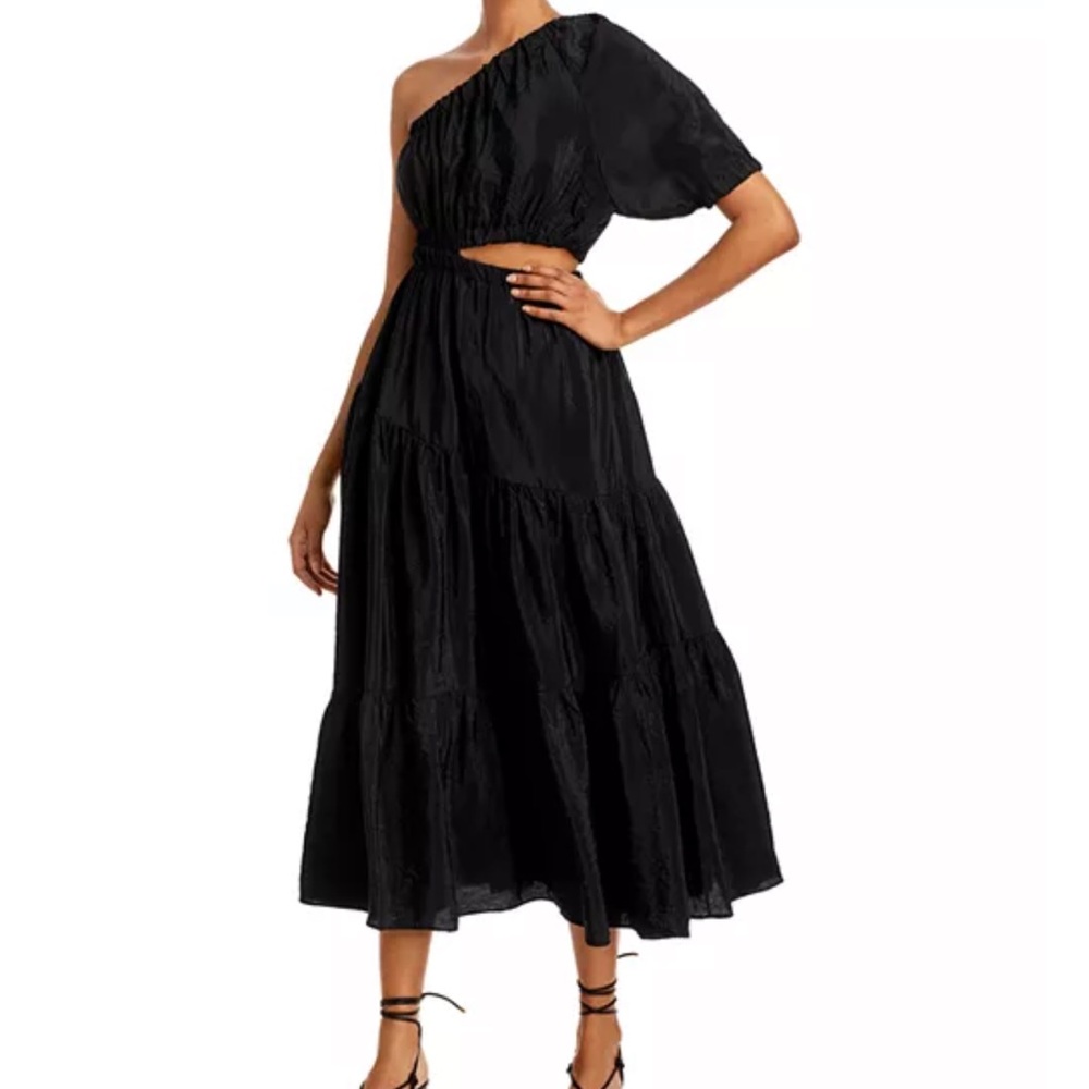 NWT moon river one shoulder midi dress